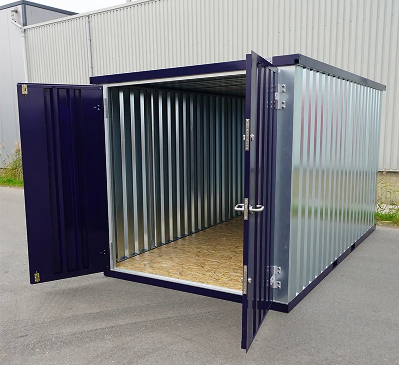 Contenedor FOCO azul acero 2 x 2 m – Puerta doble - Imagen 4